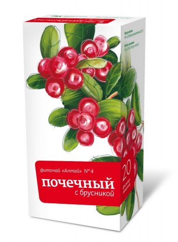 Фиточай Алтай №4 почечный с брусникой, 2 г, 20 шт