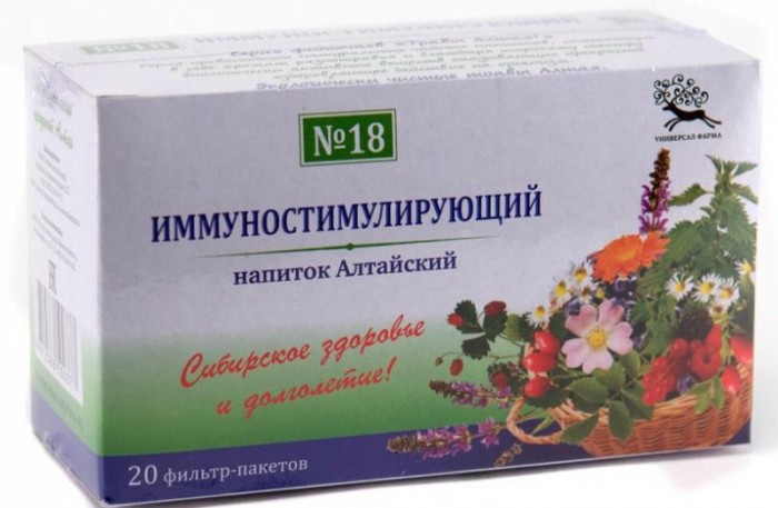 Чайный напиток Алтайский  №18 иммуностим 1,5 г, 20 шт, фильтр-пакет