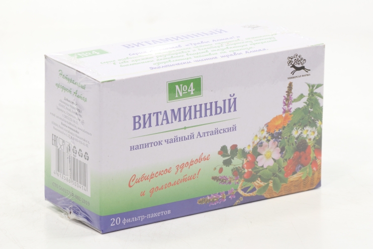 Чайный напиток Алтайский №4 Витаминный, 1,5 г, 20 шт, фильтр-пакет