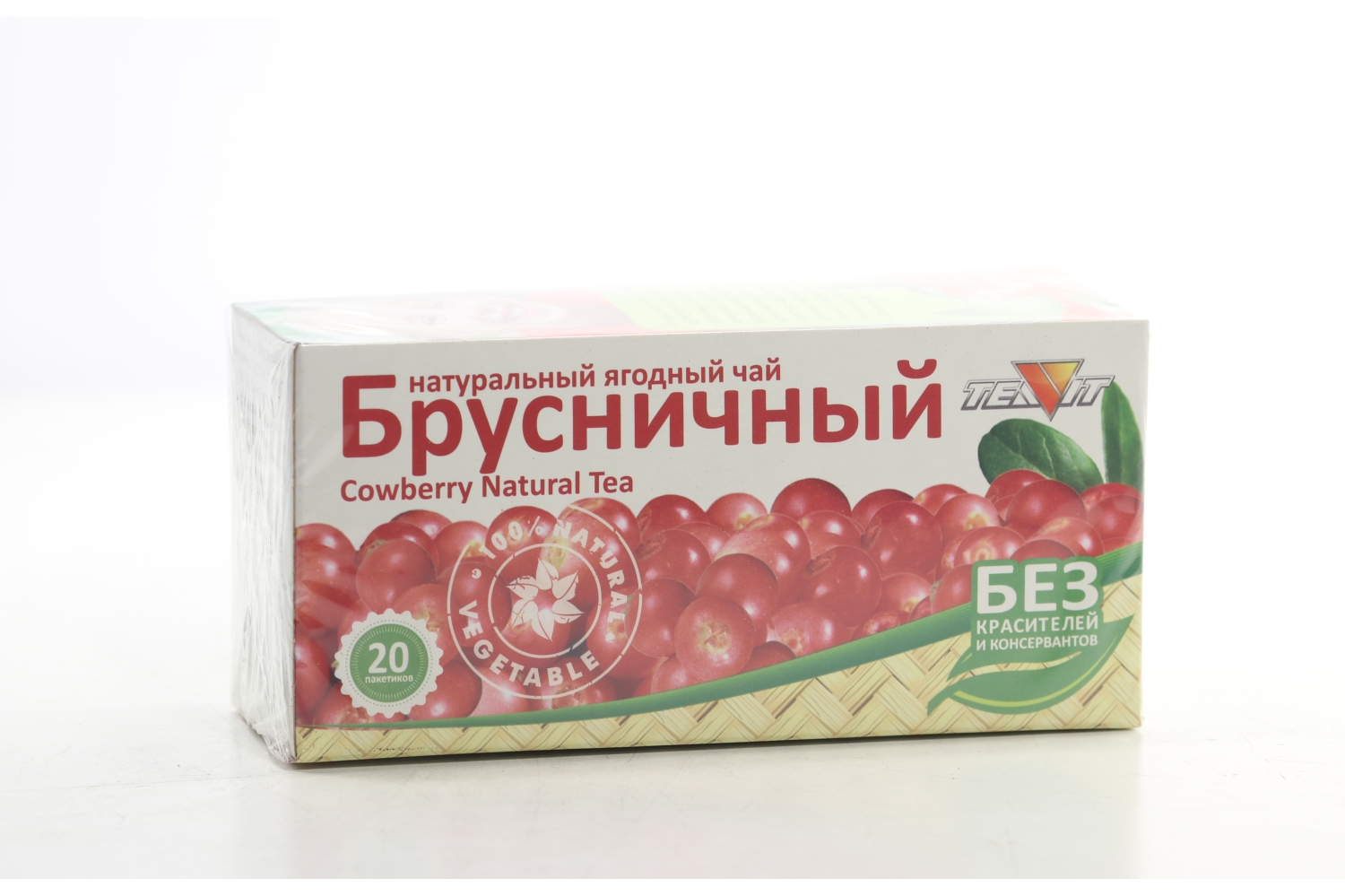 Чай Тиавит Брусничный, 1,8 г, 20 шт, фильтр-пакет