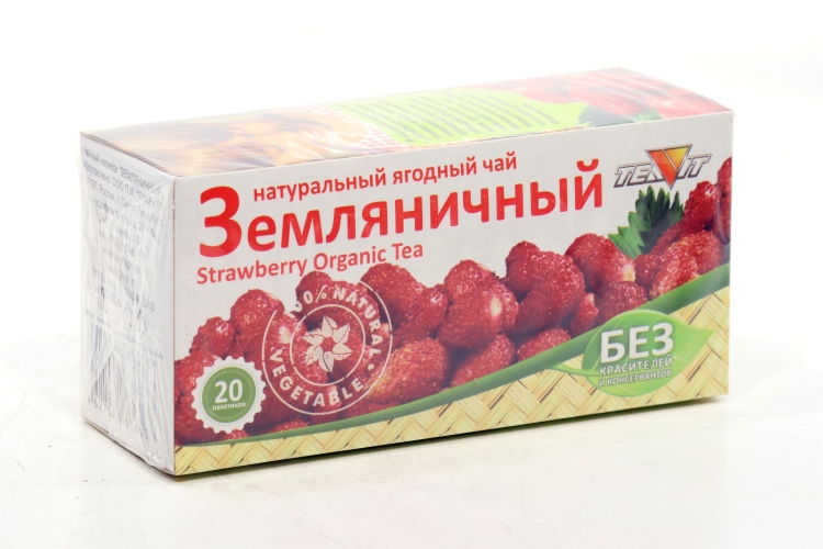 Чай Тиавит Земляничный, 1,8 г, 20 шт