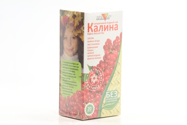 Чай Тиавит Калина, 1,8 г, 20 шт, фильтр-пакет