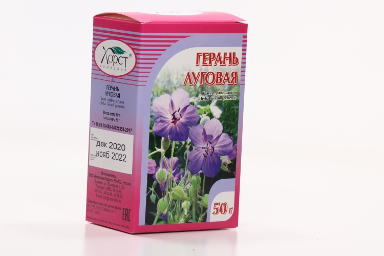 Герань луговая, 50 г, сырье растительное