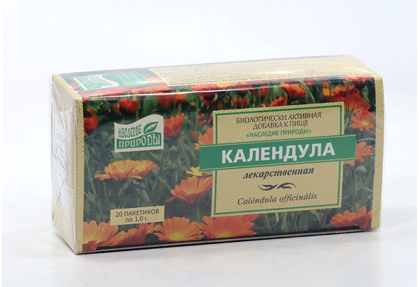 Календула цветки, 1 г, 20 шт, фиточай
