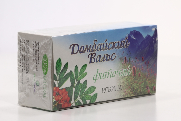 Чай Домбайский вальс Рябина, 1,5 г, 20 шт, фильтр-пакет