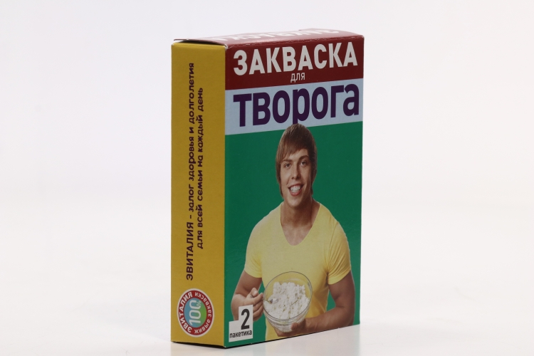 Закваска Эвиталия бактериальная сухая д/пригот творога, 2 г, 2 шт, саше
