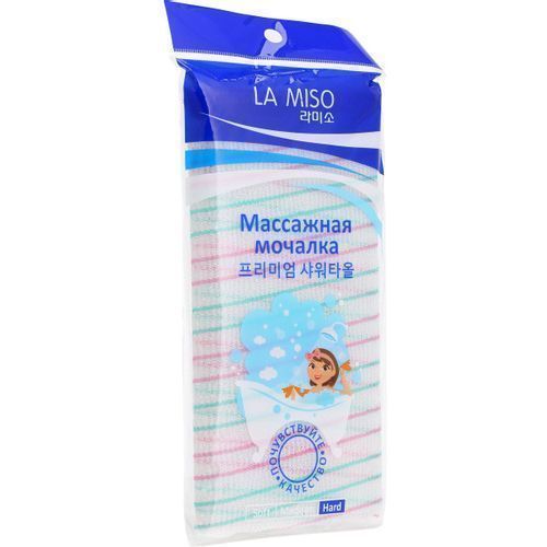 Мочалка Ля Мисо массажная жесткая (зеленая)