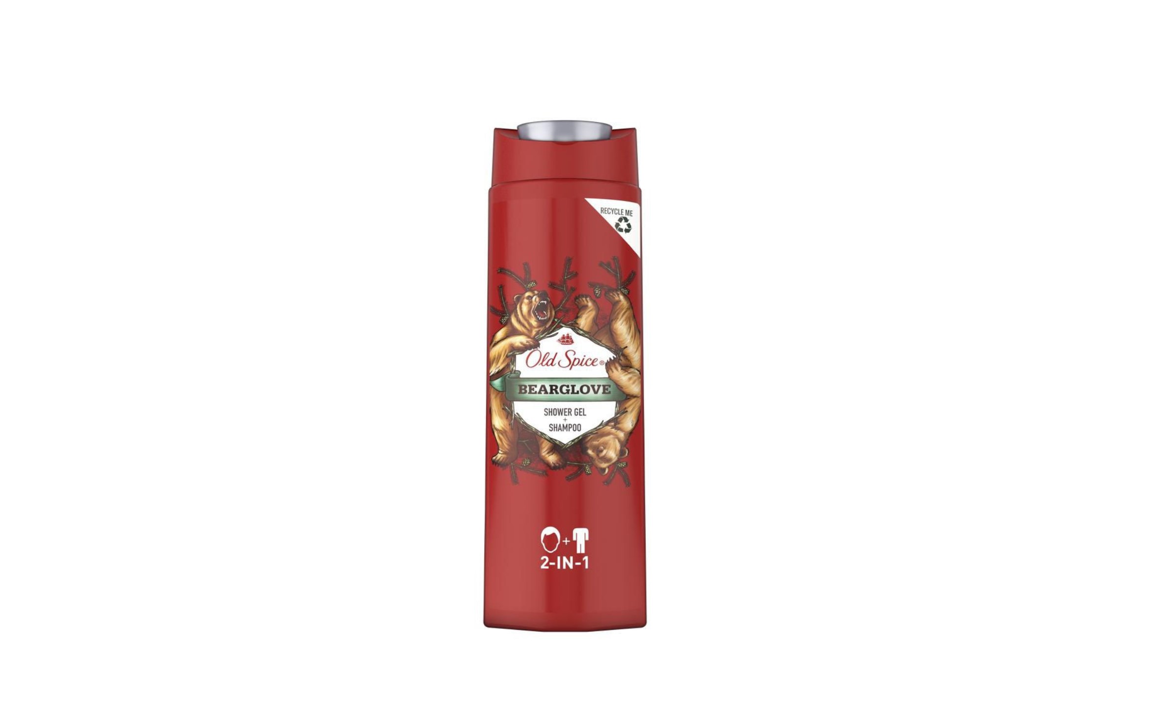 Гель и шампунь OLD SPICE 2 в 1 д/душа и шампунь дикий аромат bearglove, 400 мл