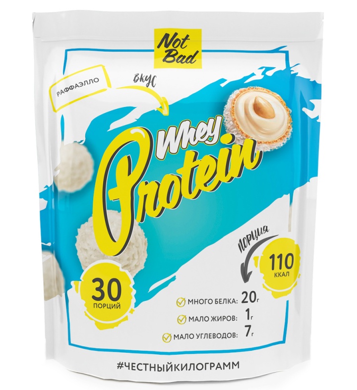 Протеин NotBad сывороточный whey protein рафаэлло, 1 кг
