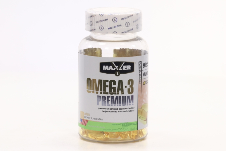 Омега 3 MAXLER premium жирные кислоты цитрус, 60 шт, капсулы