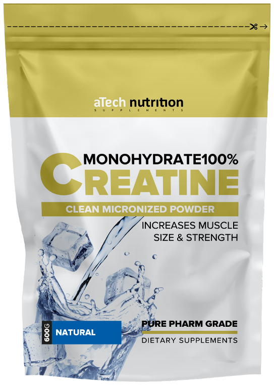 Креатин моногидрат aTech nutrition 100% без вкуса, 600 г