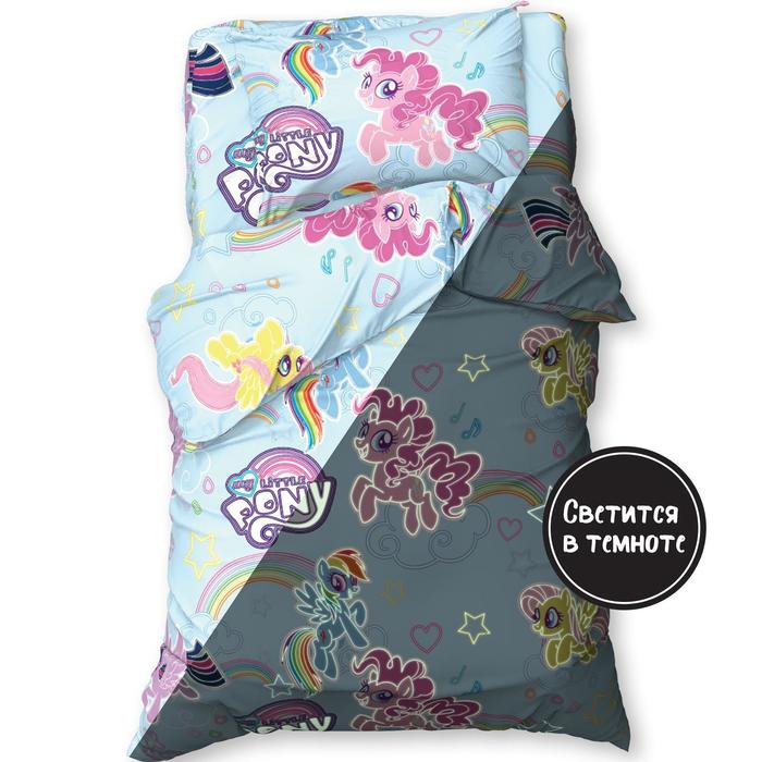 Постельное белье 1,5 сп Neon Series Rainbow vibes My Little Pony 143х215 см 1 шт