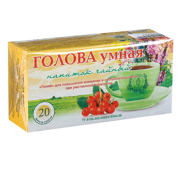 Чайный напиток «Голова умная. Гений», фильтр-пакет, 20 шт.