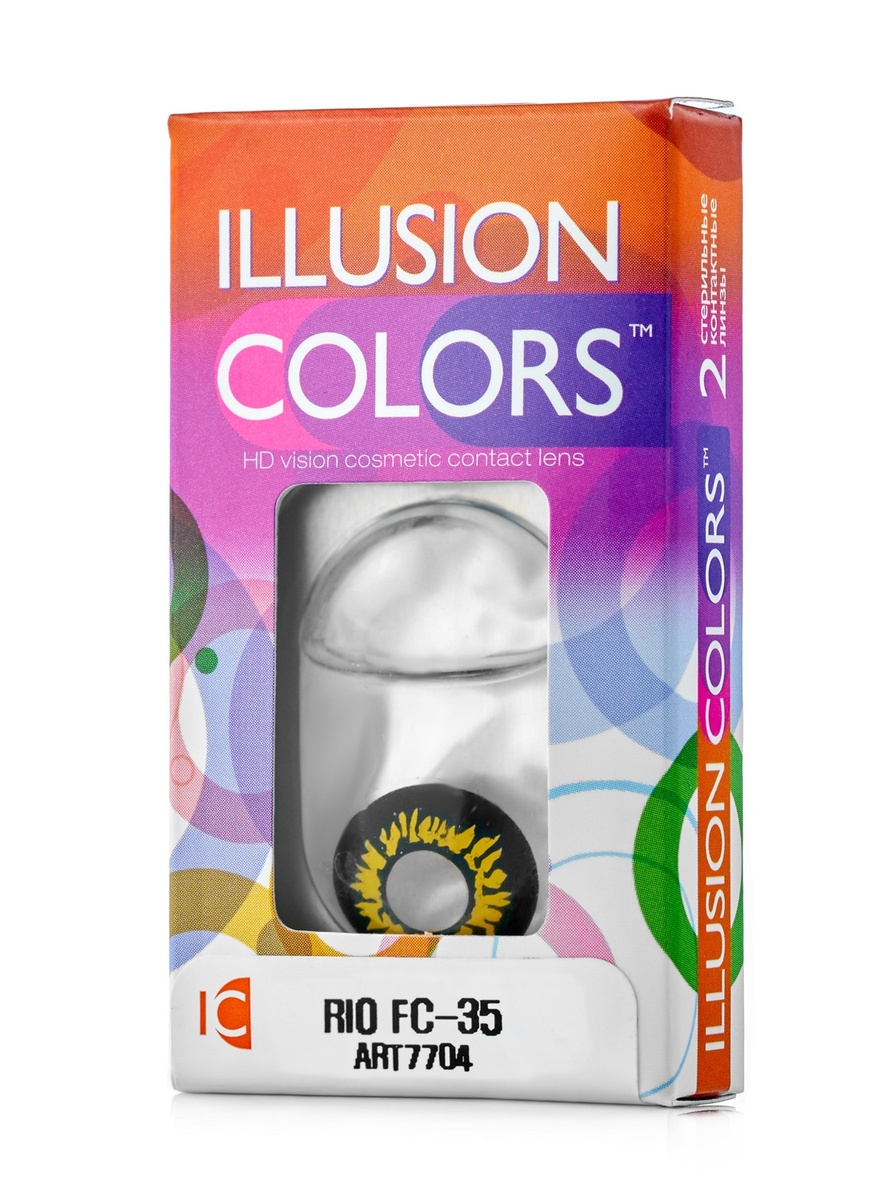 Линзы ILLUSION colors Rio FC 35 контактные 3 месяца - 0.00/14.0/8.6/2 шт