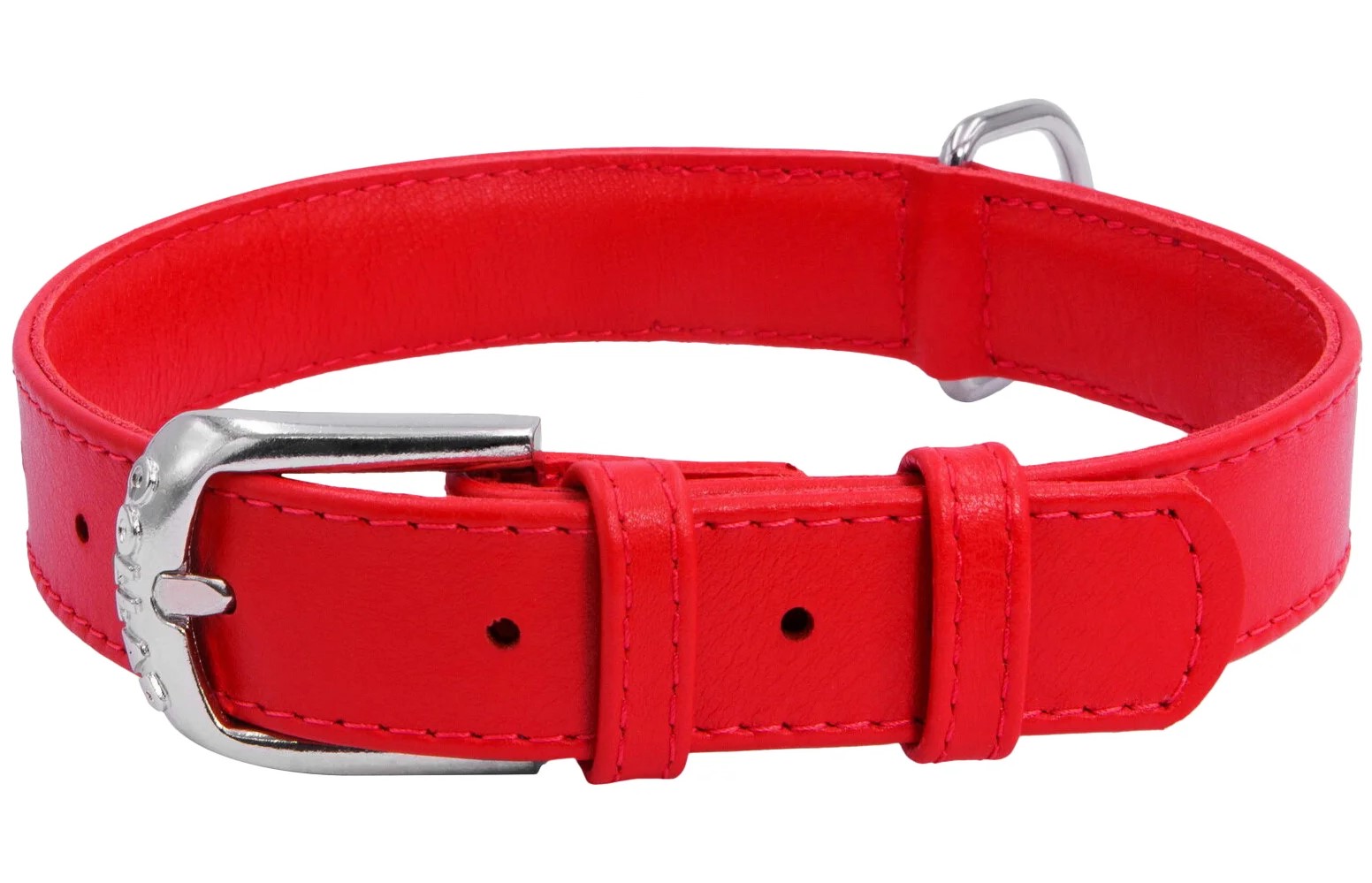 Ошейник COLLAR д/собак серии waudog glamour обхват шеи 38-49 см красный