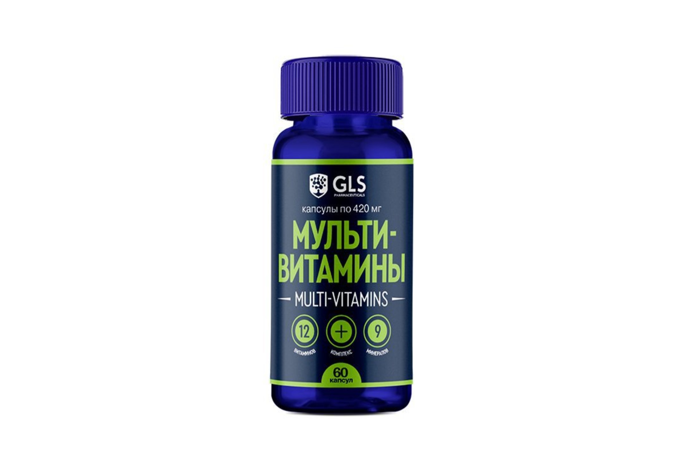 Мультивитамины 12+9 420 мг, 60 шт, капсулы