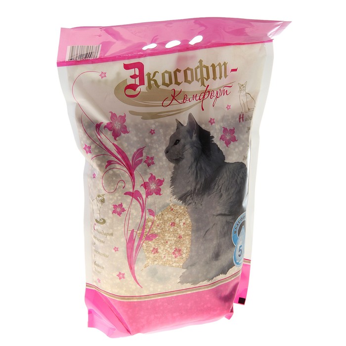 Наполнитель силикагель + диатомит "Экософт-Комфорт", 5 л