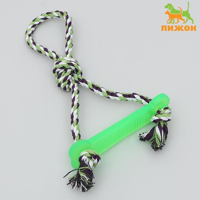 Игрушка тренировочная канатная "Качель", 100-120 г, микс цветов