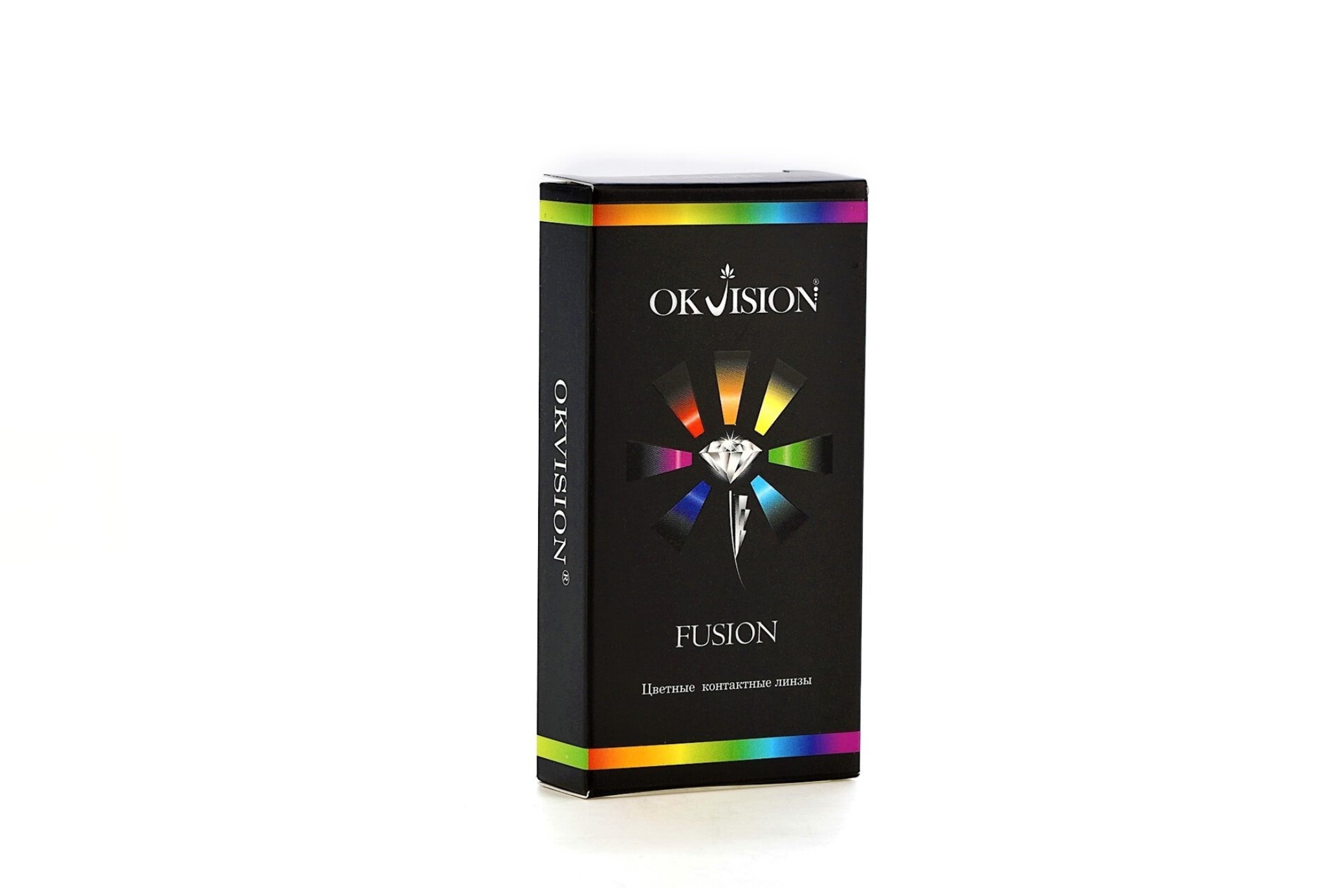 Контактные линзы цветные Okvision Fusion на 3 месяца Blue-Viole D -0.00 R 8.6, 2 шт