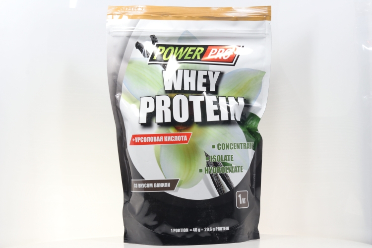 Протеин POWER PRO сывороточный с изолятом Whey Protein со вкусом ванили, 1 кг
