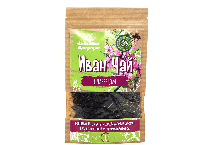 Иван-чай ферментированный с чабрецом, 50 г, крафт-пакет