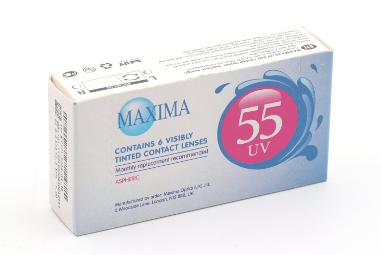 Линзы MAXIMA 55 UV контактные R 8.6 DIA 14.2 (диоптрия -1,0), 6 шт