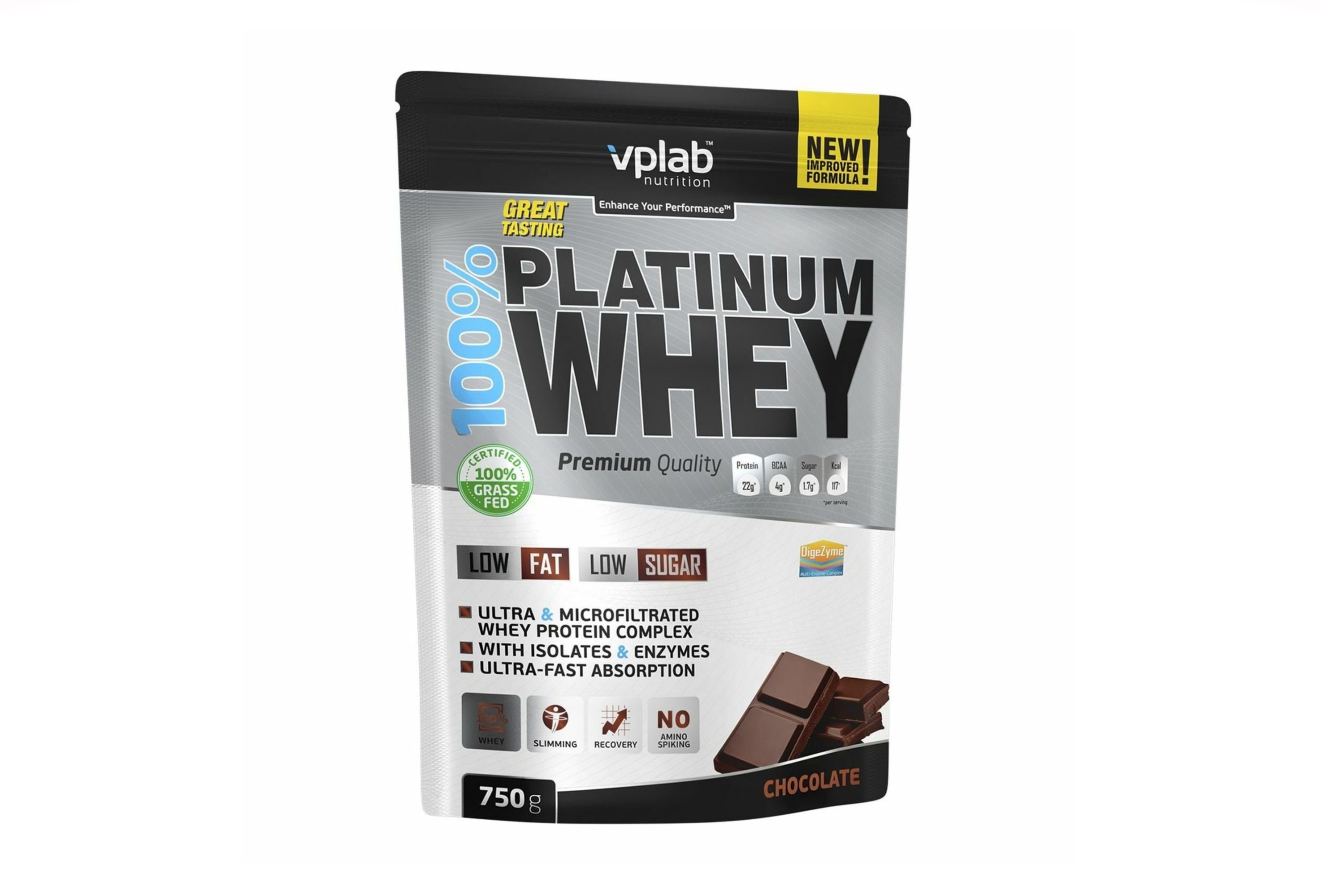 Протеин VPLAB 100% Platinum Whey сывороточный шоколад, 750 г