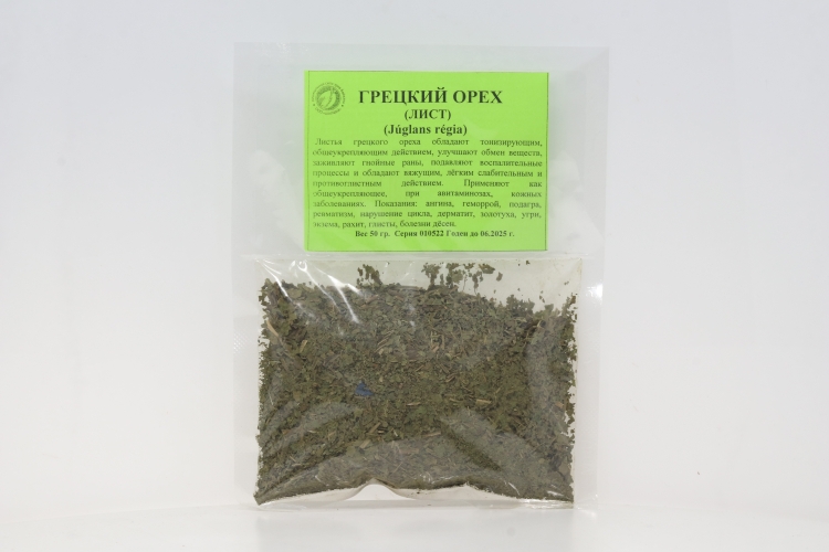 Грецкого ореха лист, 50 г, (4606675004976)