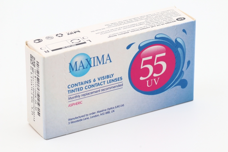 Линзы MAXIMA 55 UV контактные R 8.6 DIA 14.2 (диоптрия -3,25), 6 шт