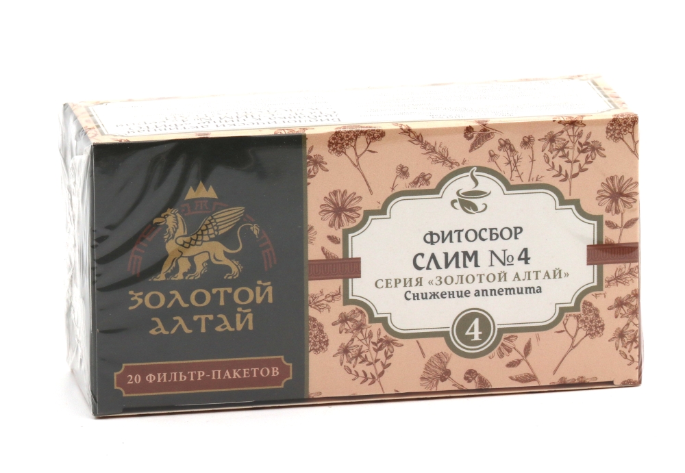 Слим Золотой Алтай фитосбор №4 д/похудения, 1,5 г, 20 шт