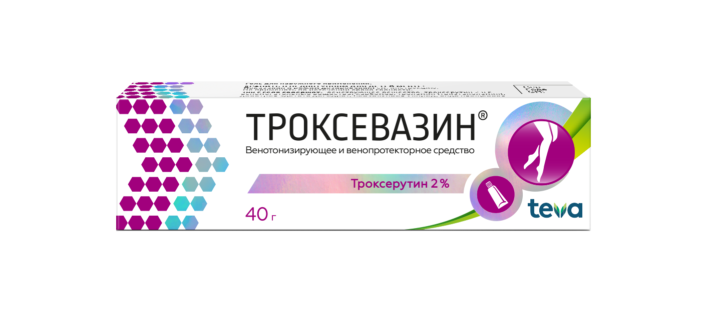 Троксевазин 2%, 40 г, гель