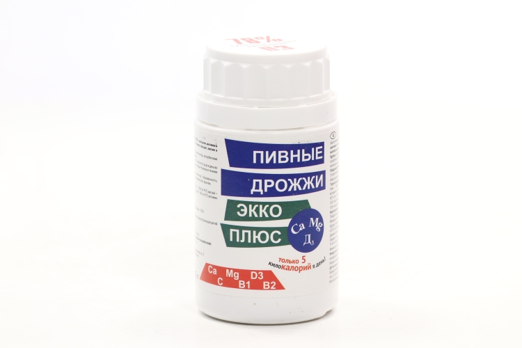 Дрожжи пивные Экко Плюс с магнием/кальцием/вит Д, 100 шт, таблетки